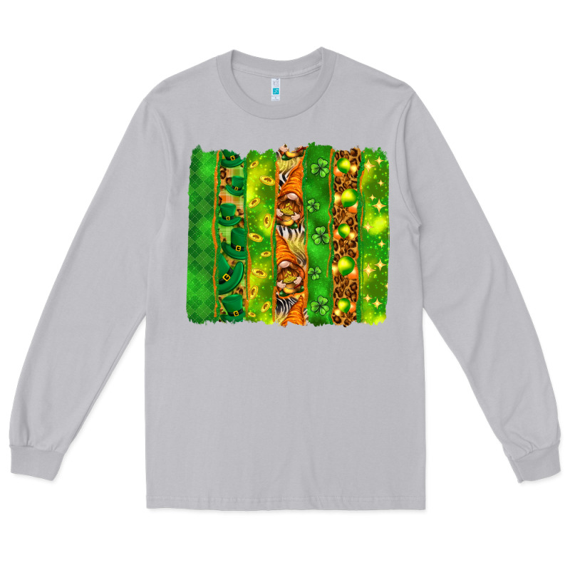 St. Patrick's Day Brushstrokes Long Sleeve Tee by HowdyJamesFarm | Teevron