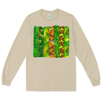 Mushroom St. Patrick's Day brushstrokes Long Sleeve Tee - HowdyJamesFarm