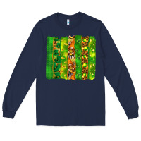 Navy St. Patrick's Day brushstrokes Long Sleeve Tee - HowdyJamesFarm