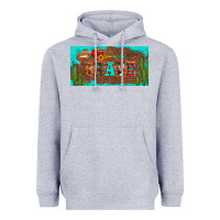 Heather Grey brave turquoise leopard cactus and floral arrow licanse plate Heavyweight Hoodie - Artiststas