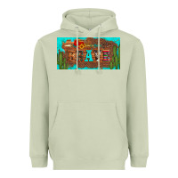 Matcha brave turquoise leopard cactus and floral arrow licanse plate Heavyweight Hoodie - Artiststas