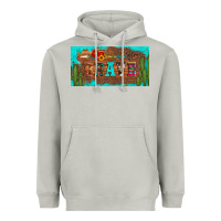 Brave Turquoise Leopard Cactus And Floral Arrow Licanse Plate Heavyweight Hoodie | Teevron