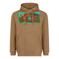 Toasted Coconut brave turquoise leopard cactus and floral arrow licanse plate Heavyweight Hoodie - Artiststas