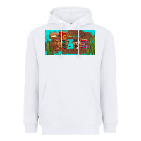 White brave turquoise leopard cactus and floral arrow licanse plate Heavyweight Hoodie - Artiststas