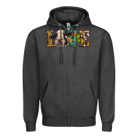 Charcoal Heather Western Love Holstein Cow Zipper Hoodie - LillyAllenDesigns