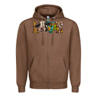 Chestnut Western Love Holstein Cow Zipper Hoodie - LillyAllenDesigns
