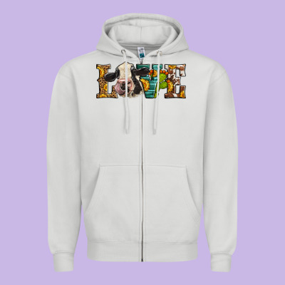 Western Love Holstein Cow Zipper Hoodie Designed By Lillyallendesigns