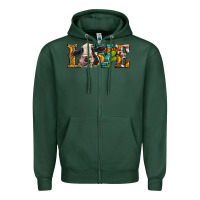 Sports Green Western Love Holstein Cow Zipper Hoodie - LillyAllenDesigns