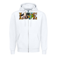 White Western Love Holstein Cow Zipper Hoodie - LillyAllenDesigns