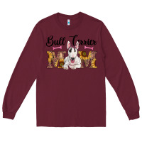 Burgundy western bull terrier mom Long Sleeve Tee - RanaPortraitStore