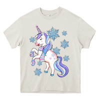 Cream Winter unicorn Heavy Core Tee - Artiststas