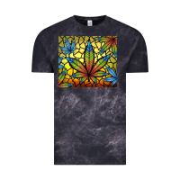 Cloud Black stained glass weed Vintage Tee - TumblerDesignByShophia