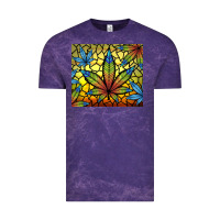 Cloud Purple stained glass weed Vintage Tee - TumblerDesignByShophia