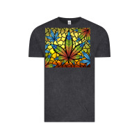 Vintage Black stained glass weed Vintage Tee - TumblerDesignByShophia