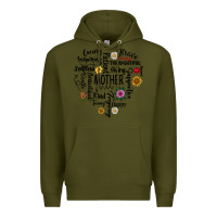 Army Green Mother Premium Hoodie - CowhideDigitalArt