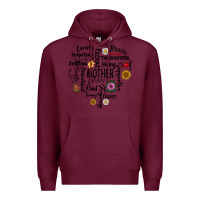Burgundy Mother Premium Hoodie - CowhideDigitalArt