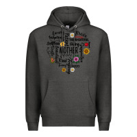 Charcoal Heather Mother Premium Hoodie - CowhideDigitalArt