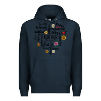 Navy Mother Premium Hoodie - CowhideDigitalArt