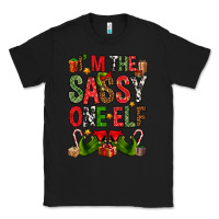 Black I'm the sassy on the elf Classic Tee - NancyCooperArtShop