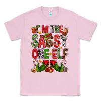 Bubblegum Pink I'm the sassy on the elf Classic Tee - NancyCooperArtShop