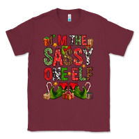 Burgundy I'm the sassy on the elf Classic Tee - NancyCooperArtShop