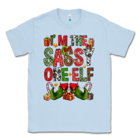 Dusty Blue I'm the sassy on the elf Classic Tee - NancyCooperArtShop