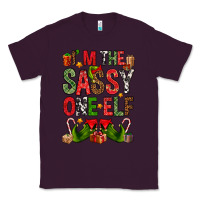 Plum I'm the sassy on the elf Classic Tee - NancyCooperArtShop