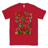 Red I'm the sassy on the elf Classic Tee - NancyCooperArtShop