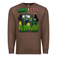 Chestnut just a girl who loves tractors Premium Sweatshirt - BarkalooDesign