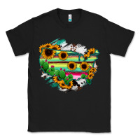 Black America Map Sunflower Cactus Serape Classic Tee - RanaPortraitStore