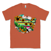 Copper America Map Sunflower Cactus Serape Classic Tee - RanaPortraitStore