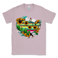 Lilac America Map Sunflower Cactus Serape Classic Tee - RanaPortraitStore
