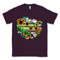 Plum America Map Sunflower Cactus Serape Classic Tee - RanaPortraitStore