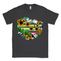Smoke America Map Sunflower Cactus Serape Classic Tee - RanaPortraitStore