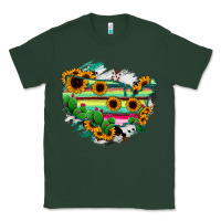 Sports Green America Map Sunflower Cactus Serape Classic Tee - RanaPortraitStore