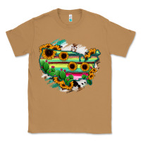 Toasted Coconut America Map Sunflower Cactus Serape Classic Tee - RanaPortraitStore