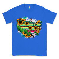 True Royal America Map Sunflower Cactus Serape Classic Tee - RanaPortraitStore