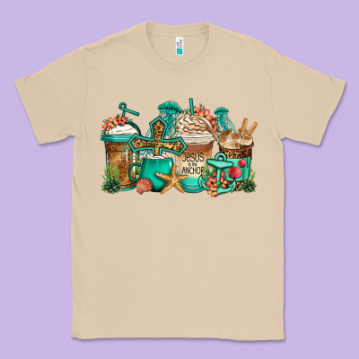 Jesus Is My Anchor Coffee Cups Classic Tee Designed By Jasminsmagicworld