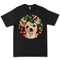 Black Christmas Chihuahua With Buffalo Plaid Premium Tee - RanaPortraitStore