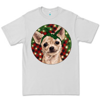 Dove Grey Christmas Chihuahua With Buffalo Plaid Premium Tee - RanaPortraitStore