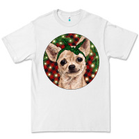 White Christmas Chihuahua With Buffalo Plaid Premium Tee - RanaPortraitStore