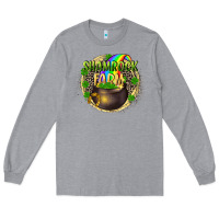 Heather Grey St. Patrick's Shamrock farm Long Sleeve Tee - CowGirlArtShop