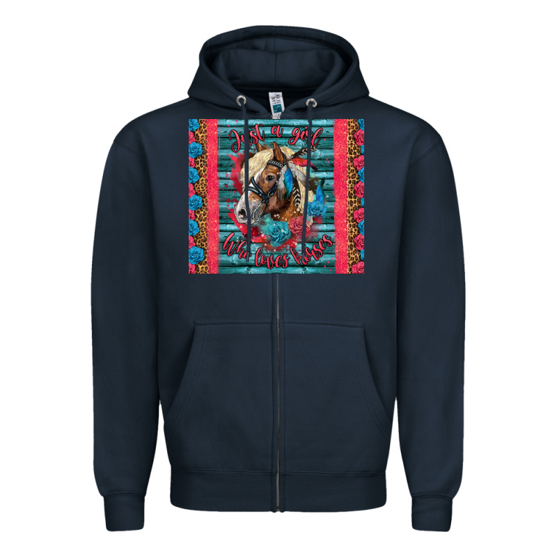 Just A Girl Who Loves Horses Zipper Hoodie by LillyAllenDesigns | Teevron