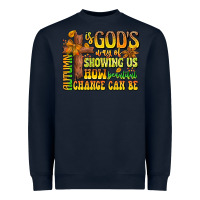Navy Autumn Is God's way Of Showing Us How Beautiful Ch Heavyweight Sweatshirt - CowhideDigitalArt