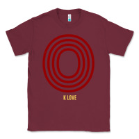 Burgundy K Love 0 Classic Tee - FloraArt