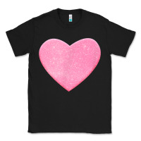 Black Valentines Pink Heart Classic Tee - FloraArt