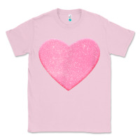 Bubblegum Pink Valentines Pink Heart Classic Tee - FloraArt