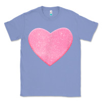 Colony Blue Valentines Pink Heart Classic Tee - FloraArt