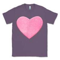Lavender Valentines Pink Heart Classic Tee - FloraArt