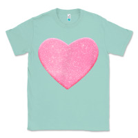 Seafoam Valentines Pink Heart Classic Tee - FloraArt